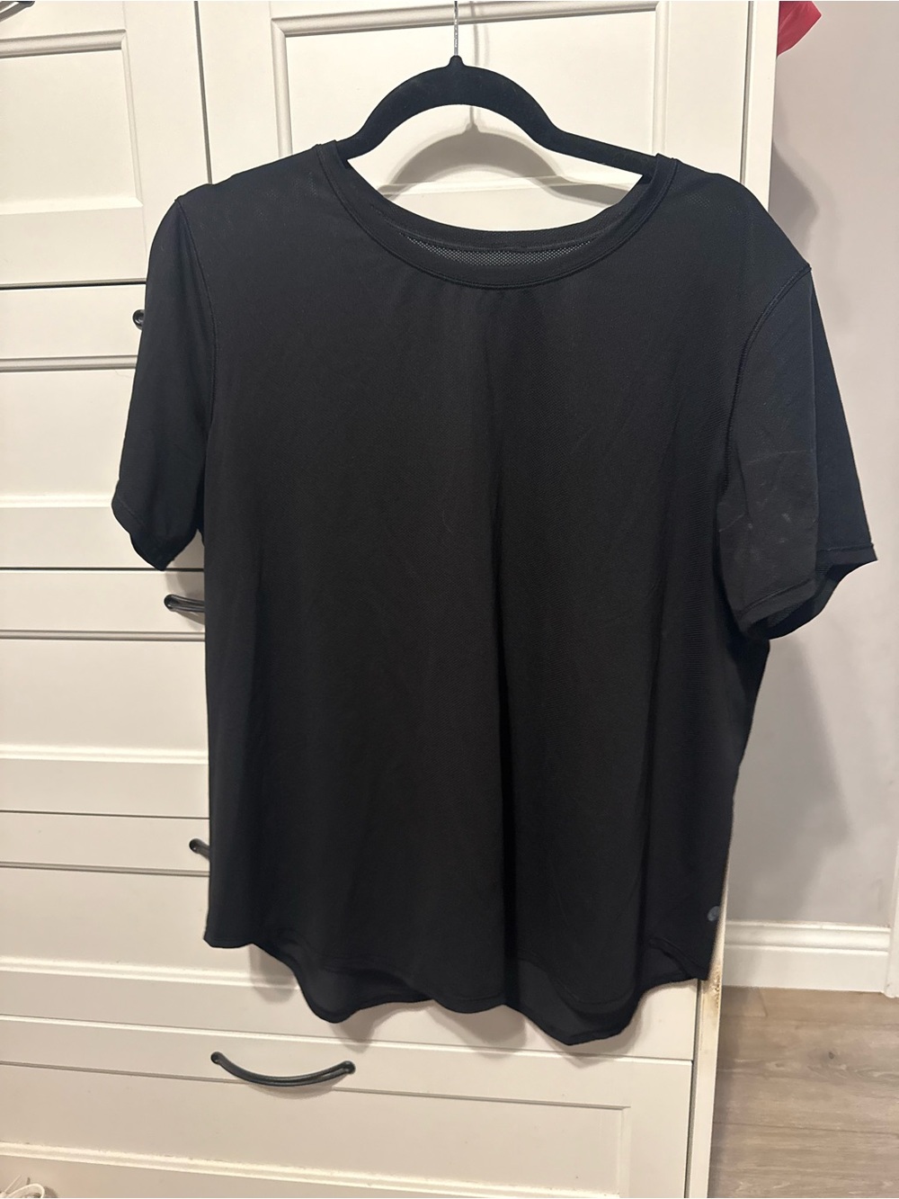 Lululemon High Neck Running & Training T Shirt Size 14 Black